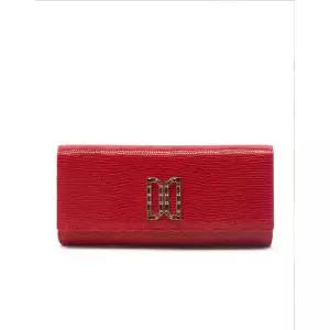 [롯데백화점]닥스 액세서리 [쇼핑백동봉] 레드 가죽 스와르브스키 DD로고장식 장지갑 DCWA3E281