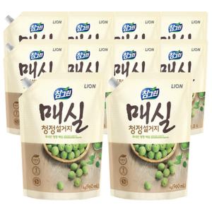 라이온 참그린 매실 청정 주방세제 1kg  리필 10개