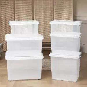 국산 플라스틱 리빙박스 40L 45L 55L 65L 80L 120L 다용도 정리함 수납함 보관함