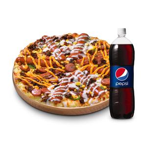 [피자쿠치나] 콘치즈핫도그L+콜라 1.25L