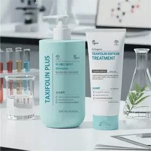 [탁시폴린 샴푸&트리트먼트] 탈모 고민, 자극 없이 해결! 진달래를 담은 비건 탈모케어 2종 set 식물성 폴리페놀