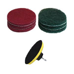 전동드릴 부착 청소 원형 스크럽패드 7종 청소솔