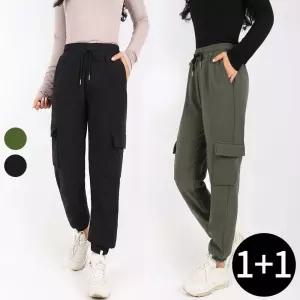 [슈퍼맨][1+1]D겨울여성기모카고팬츠 여자 기모 스판 카고 밴딩 빅사이즈 데일리