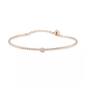 14k 포인트 트위스트 뱅글 팔찌