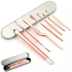 LED 핑크골드 귀청소세트 귀이개 귀파개 귀후비개 이 귀이개 핑크골드귀청소세트