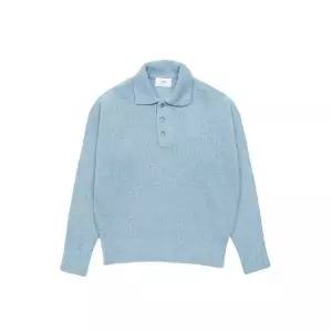 [아미] 남성 헤어리 라이트 폴로 니트 스카이 블루 HPL326-KN0021-468