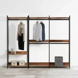 쏘노 시스템 드레스룸 2400 1단+2단 행거 세트 DF924850