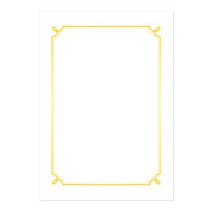 펜피아 상장용지 180g 금박 돼지꼬리 100매 A4 리본 무늬 모양 졸업장 수료증 협약서 임명장 인쇄 종이 출력 내지 100장