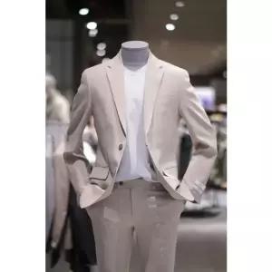 [갤러리아] BON 베이지 듀플렉스 블레이져 스판 슬림핏 셋업 슈트 BN2SEA700BE