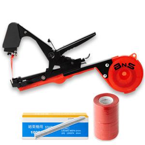 BNS 무꺼락 원터치 원예용 결속기 고추지지대 농작물 줄기 고추대 지지대 농사용끈 유인줄 클립 줄기고정