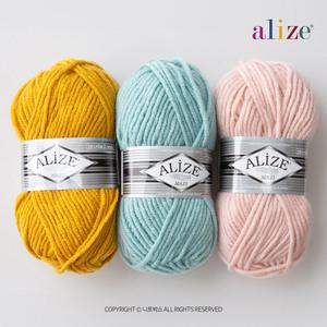 앨리제 슈퍼라나 맥시 (5볼묶음)/겨울 나염실 목도리실 알리제 바틱