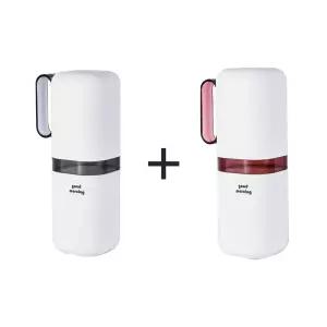 화이트 양치컵 휴대용 칫솔케이스 원플원 여행용 휴대용 사무실용 칫솔통