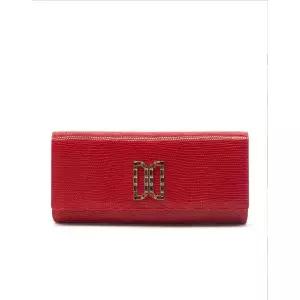 [롯데백화점]닥스 액세서리 [쇼핑백동봉] 레드 가죽 스와르브스키 DD로고장식 장지갑 DCWA4F281