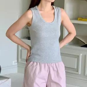 /옷자락 여자 홈웨어 이너 민소매 코튼 골지 나시