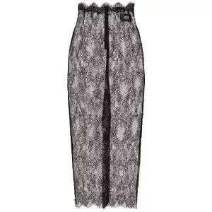 돌체앤가바나 세미 시스루 레이스 미디 스커트 F4CRDTHLM9J TP427760963
