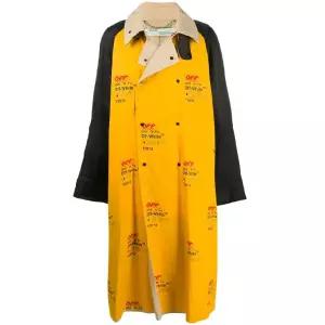 오프화이트 오프화이트 인더스트리얼 오버사이즈 트렌치코트 OMEA198F19F220036