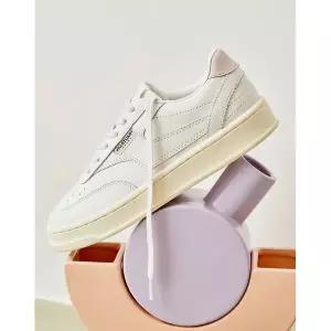 [아웃도어스/질스튜어트스포츠]남여공용 핑크 컬러배색 가죽 스니커즈 JESO2F573P