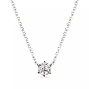 18k 일루전 랩 다이아몬드 6프롱 목걸이_1부