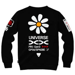 간쓰리 GP04SP 국내생산 디자이너 맨투맨 블랙