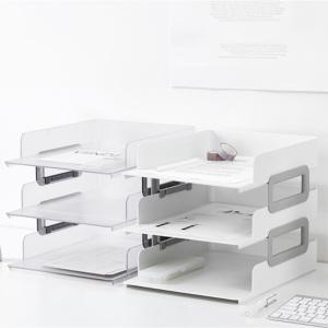 시스맥스 타워 시스템 트레이 3단 서류 받침대 적층 구조 문서 수납 정리 지류 보관함 책상 데스크 선반 