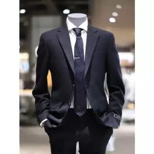 [갤러리아] BON 네이비 윈도우쉐도우체크 모폴리 5:5 슬림 스판 슈트 BN1FJA540