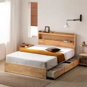 /인터데코 LED 원목 3단서랍형 수납침대SS_매트별도 BPN23027