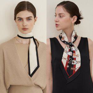 [엘르]/칼린 간절기 실크 100 방도 스카프 택1