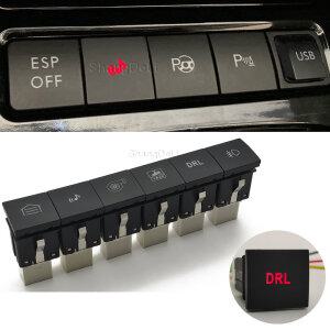 차량 LED DRL 라이트 스티어링 휠 히트 프론트 안개 램프 스위치 푸시 버튼 폭스바겐 골프 6 Jetta MK6 To