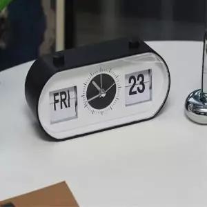 [인테리어가구]모던 라운드 플립 탁상 달력 시계 (S23640942)