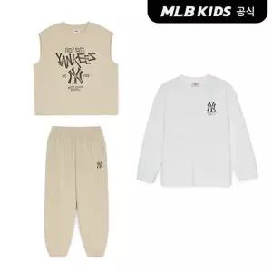 [택가129,000원][MLB키즈]바시티 VEST 긴팔 3 SET NY (L.Sand)7AS1V0151-50SAL