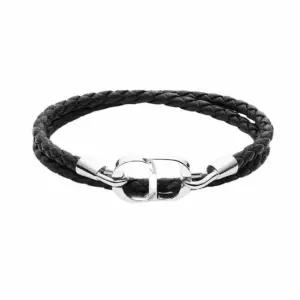 [명품] CD Icon 브레이드 가죽 팔찌 B1973HOMLE_D004