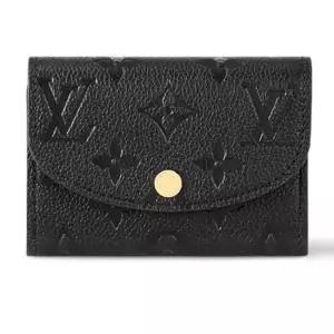 [명품] 루이비통 송아지 가죽 반지갑 로잘리 코인퍼스 블랙 핑크