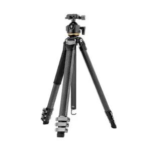 Fotopro 포토프로 Origin+O-8H 오리진 카본 플립락 사다리꼴 튜브 여행용 트래블 삼각대 하중 20kg (블랙)