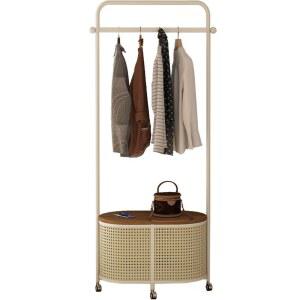 침실 화이트 드레스룸 수납 스탠딩 라탄행거 사무실 수납장