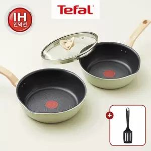 [뒤집개증정] 테팔 인덕션 원픽냄비팬 피스타치오그린 2종(팬22+뚜껑22+팬24+뚜껑24)(뚜껑포함)