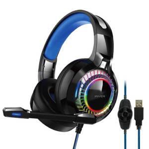 아이리버 IGH-A60 7.1CH 게이밍 헤드셋 헤드폰 RGB LED 이펙트 컴퓨터 PC방 게이머 게임 음성채팅 소음방지 접이식