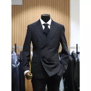 [갤러리아] BON 챠콜 투톤 실크 혼방 스판 슬림핏 더블 슈트 BN4SJA027