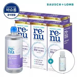 [바슈롬] 리뉴 어드밴스 500ml x 6개 바이오트루 60ml 증정 소프트 렌즈 세척액