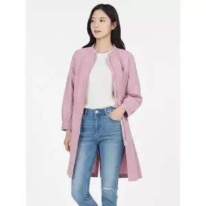 [크로커다일레이디]핑크 여성 넥셔링 간절기 코트 CLCMCT104_P385198530