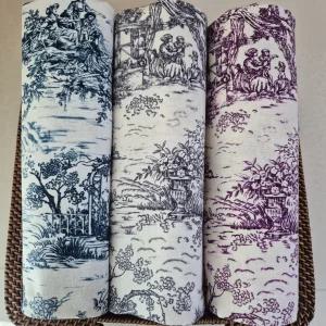 ENDLESS 11수 국내생산 대폭 면 린넨 빈티지 명화 패브릭 원단 3종