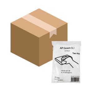 아원 AP가운 블루/화이트 500개 1박스 개별포장 일회용 위생가운 병원 실습 방역복