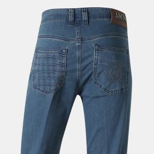 남성 인장 스판 봄 여름 데님 청바지 GY594 중년