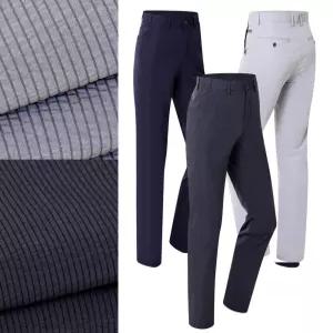 시원한 스트라이프 스판 일자 남자 여름 캐주얼 정장 바지 남성 아이스 골지 팬츠