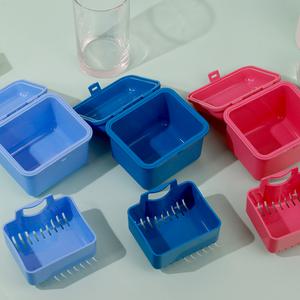 미소덴탈 틀니통 인쇄가능 교정기보관함 틀니칫솔 의치 보관함 치과