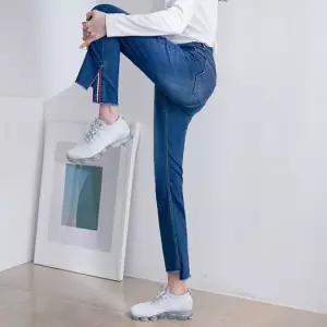 엄마옷 여자 봄 신축성좋은 밴딩 청바지 트임 빅사이즈 슬림 밴드 데님 40대 미시옷 50대 중년여성 캐주얼