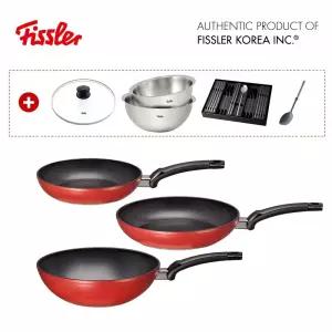 레비탈 플러스 레드 3종 + 유리뚜껑 + 커트러리 + 믹싱볼 2종 + 조리도구