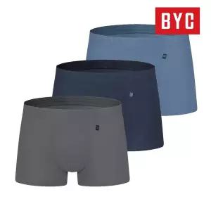 [BYC] 남성 드로즈 면스판 80수 사각팬티 하이앤노블 프리미엄 수피마 3매입 MNS5004