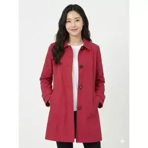[하프클럽/크로커다일레이디]캐쥬얼한 트렌치코트 레드 CLCSCT103