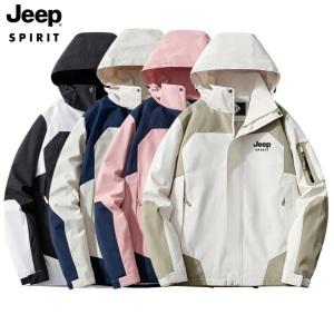 JEEP 봄가을 남녀공용 후드점퍼/스판자켓/바람막이점퍼/아웃도어/등산복/방풍방수/아우터