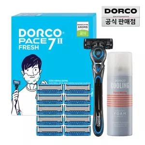 [도루코] 페이스7투 프레시 면도기획세트 3호 (면도기+날 총11입+74ml...